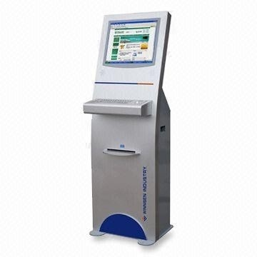Durable multimedia information lcd touch panel kiosk for office building, medical center, theater