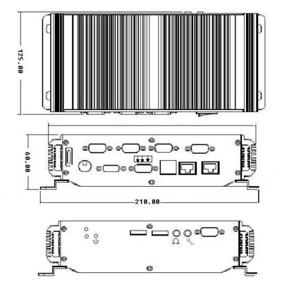 Extreme Rugged High Performance Fanless Embedded Box PCs Intel D525 For Industrial, Transportation IBOX-525A