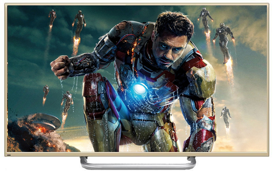 Панель случая 65Inch супер тонкая 3D LCD золота, умное 4K полное HD TV широкоэкранное